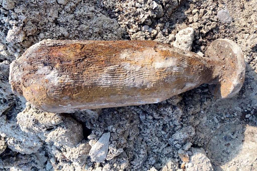 В Таганроге нашли минометную бомбу времен ВОВ