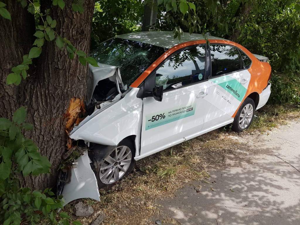 В Ростовской области неопытный водитель врезался в дерево
